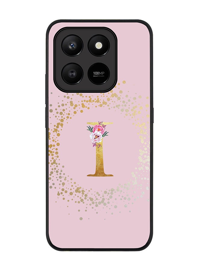 For Honor X7d 4G / X7d 5G / 400 Smart Case,Slim fit Camera Protection, Shockproof Thin Phone cover  - Custom Monogram Floral - I  (Pink )